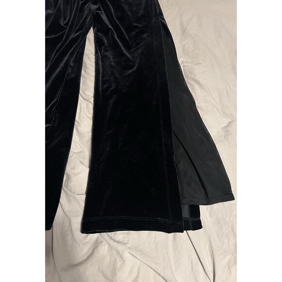 CDC Signature Collection Women's Small BLACK Velvety STRETCH Split Bell Bottoms - Picture 10 of 12